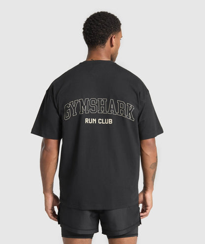 GS Run Club Oversized T-Shirt – Black