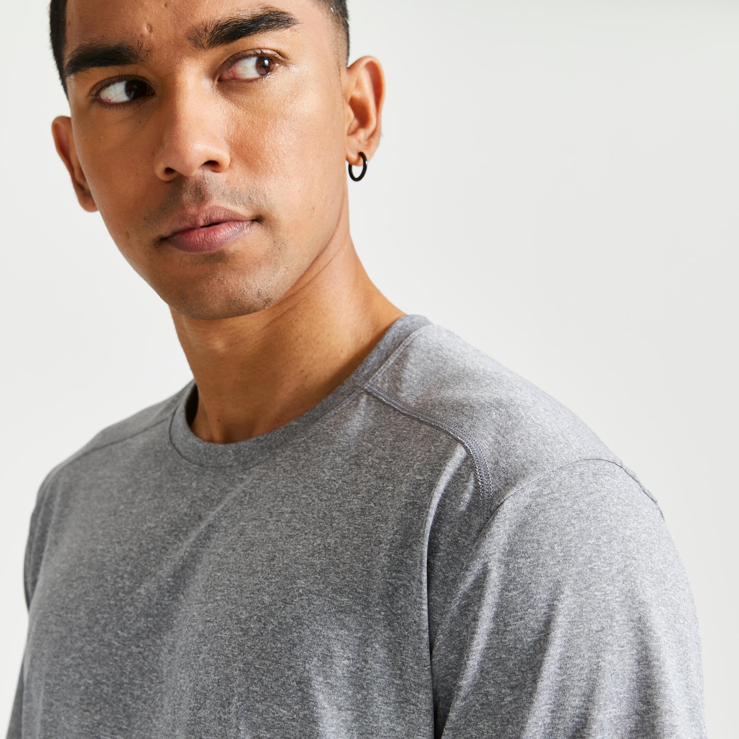 Men's Performance Heather Grey Crew Neck T-Shirt