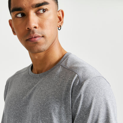 Men's Performance Heather Grey Crew Neck T-Shirt