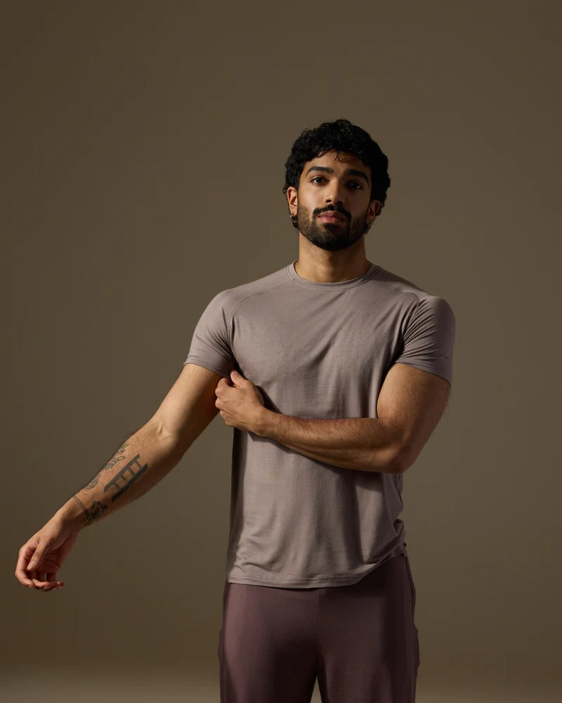 Men’s SculptFit Athletic Tee – Desert Taupe
